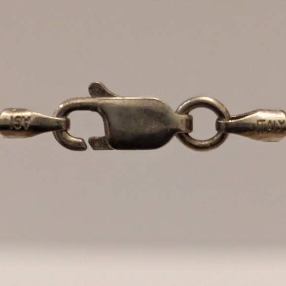 Silver Framed Fluorite Crystal With Silver Necklace - Picture 7 of 7